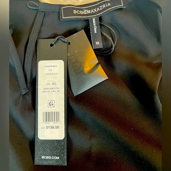 BCBGMAXAZRIA Women's Sleeveless Blouse Black, Size XS - Picture 8 of 10